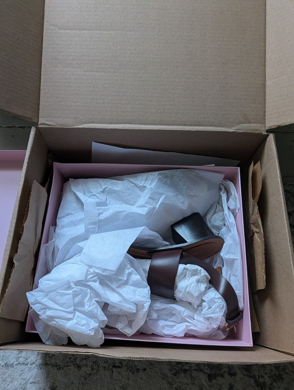 Mansur Gavriel Double Strap Heeled Sandal, New In Box - Picture 7 of 8